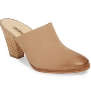 Paul Green Vonda Mule Sisal Tan Nubuck Leather Block Heel Size 7.5